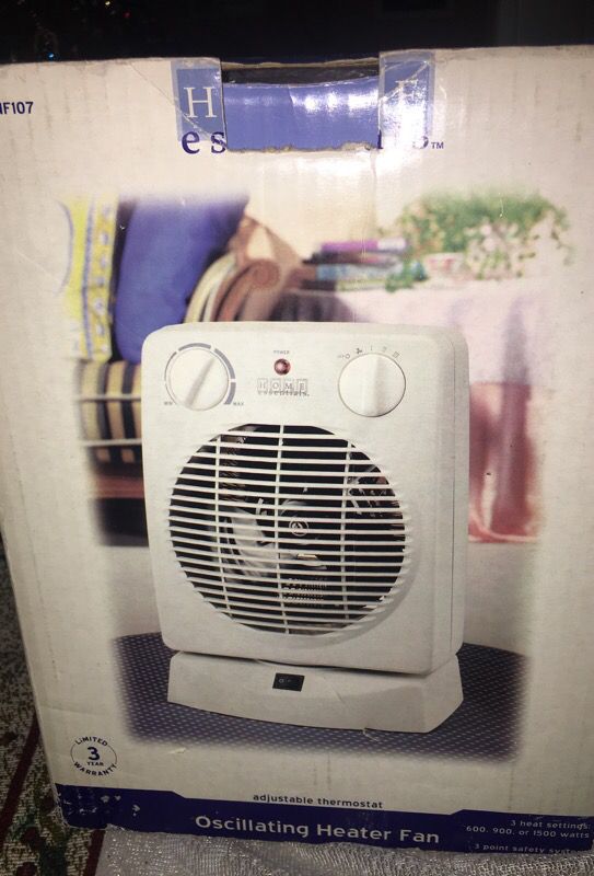 Oscillating Hester Fan with adjustable thermostat