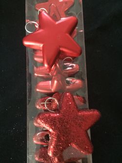 Christmas red star mini ornaments