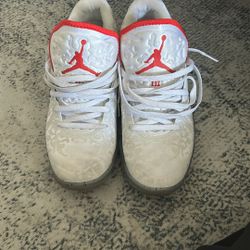 White and red Jordans