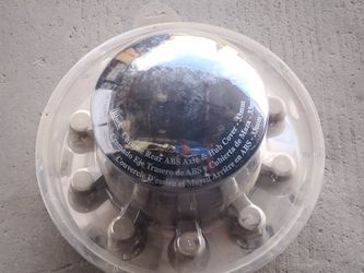 Pair Chrome Rear Abs Axle And Hub Cover -33mm