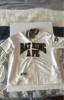 A Bathing Ape BAPE Men's ivory baseball jersey L