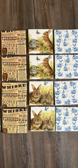 One Of A Kind Handmade Drinking Coasters Set Of Four These Measure 4 1/2 X 4 1/2"