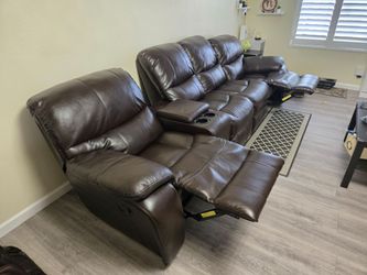 Leather sofa for living room