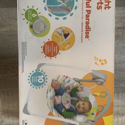 Bright Starts Playful Paradise Portable Compact Baby Swing with Toys, Unisex, Newborn +
