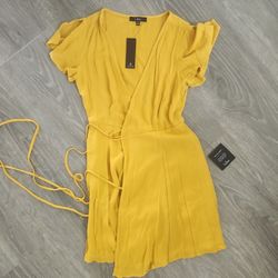 Yellow Wrap Dress