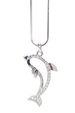 Crystal Dolphin Fish Ocean Pendant Necklace *See My Other 90 Items*