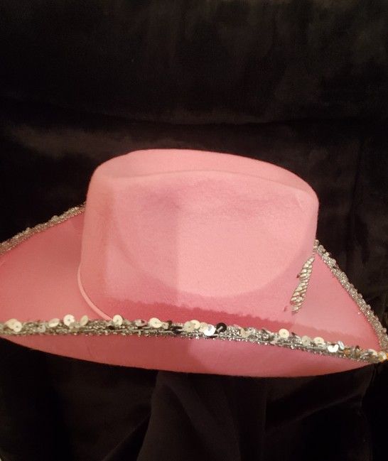 New $15 Pink Cowboy Hat With Bling And Lights Women