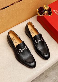 Ferragamo Men’s Leather Shoes With Box 2026 New