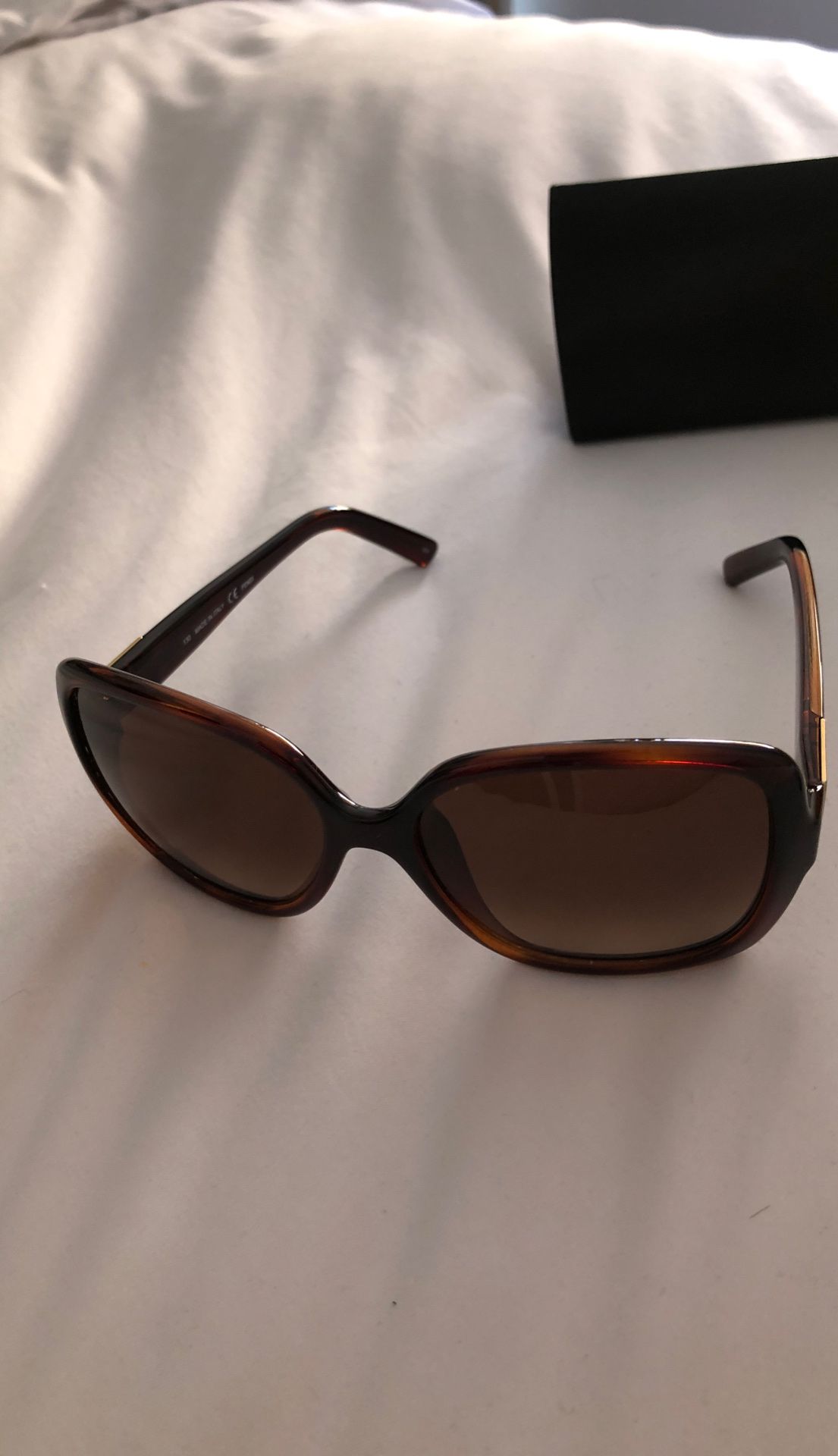 Fendi brown sunglasses with gold logo