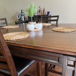 Counter Height Dining Table with 4 chairs