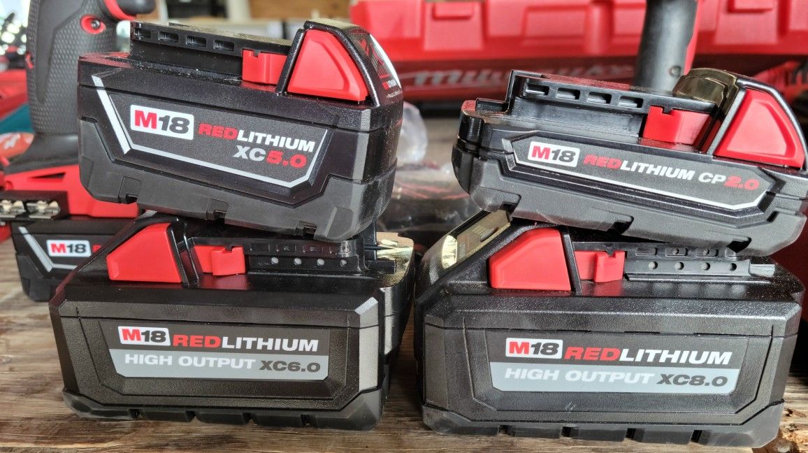 Milwaukee 2.0 5.0 6.0 & 8.0 Battery Kit