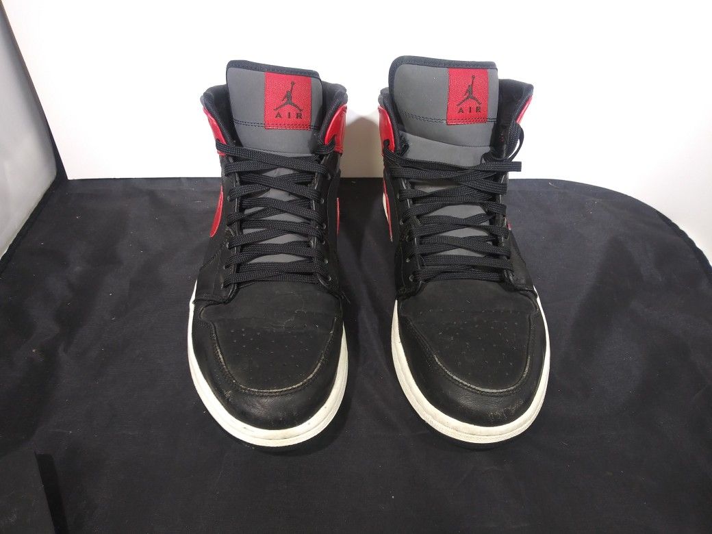 Air Jordan 1 Oggi's size 11 and 1/2 black and red colorway 2013