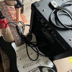 Electric Guitar And Amp