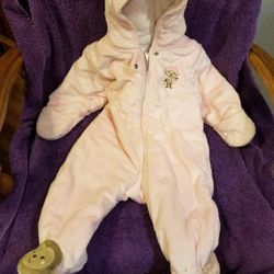 Fleece Insulated Pink Baby Sleeper