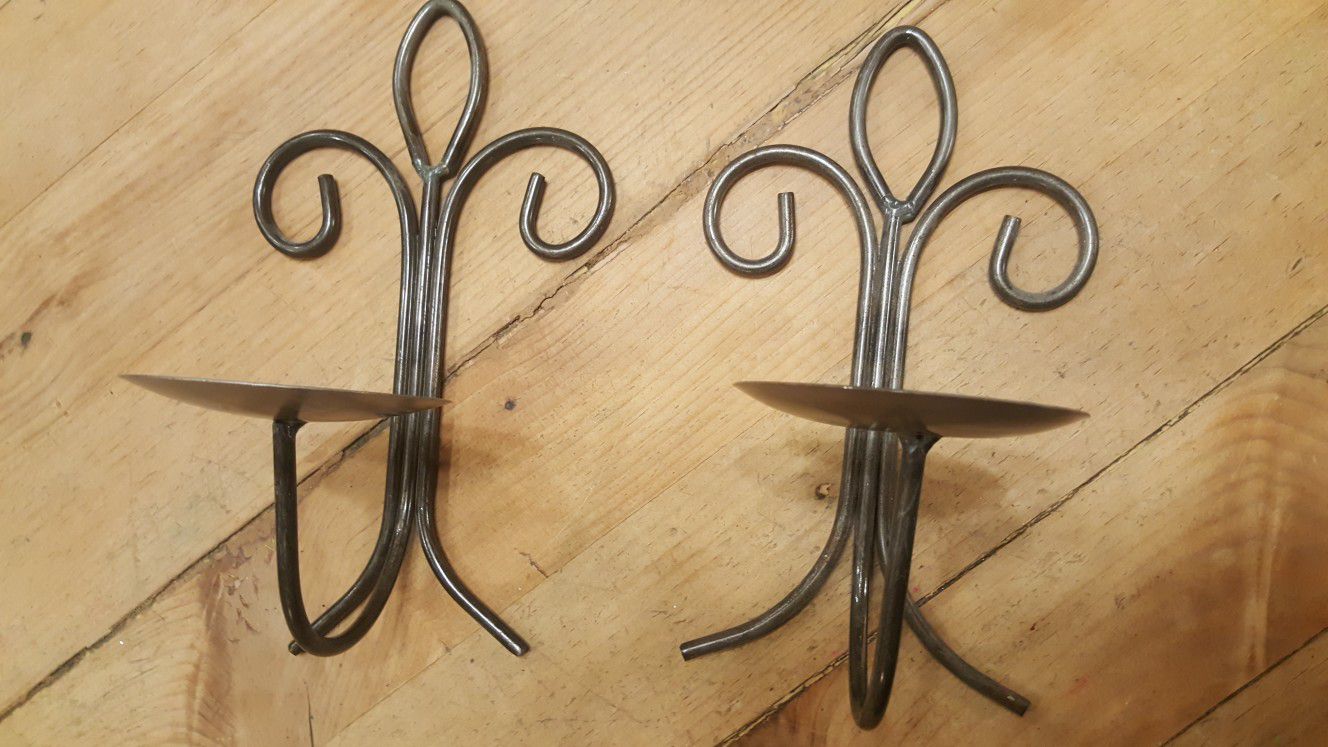 2 wall candle holders