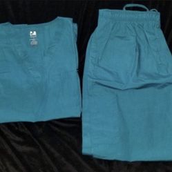 Dagacci Medical Uniform Unisex Scrubs Set Scrub Top and Pants  