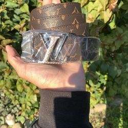 Custom LV Buckle Brown And Black