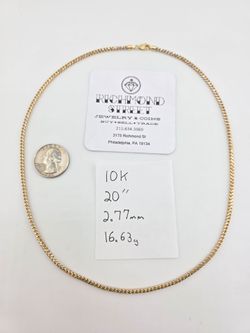 10k gold 20" prism cut franco