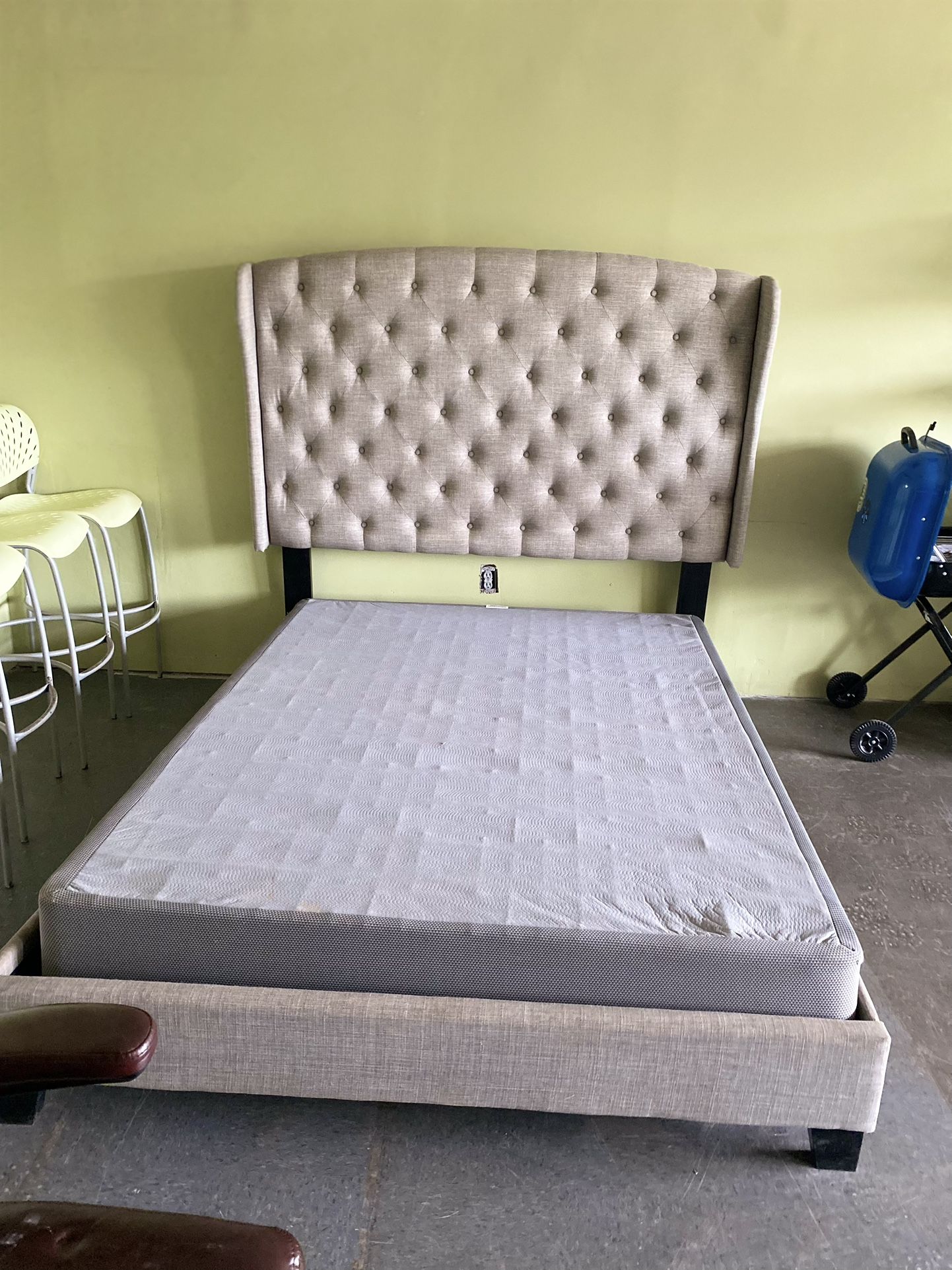 Queen Size bed Frame & box Spring 125 OBO