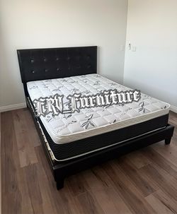 New queen bed frame with Mattress