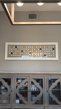 Large Framed Wall Art with Mixed Spheres
