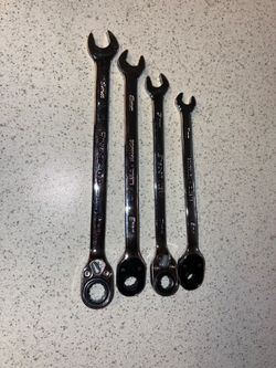 Snap-on Tools Metric Reversible Ratcheting Wrench SET 4 PCS 6-9mm