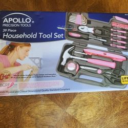 Apollo Precision Tools 39 Piece Household Tool Set (PINK)