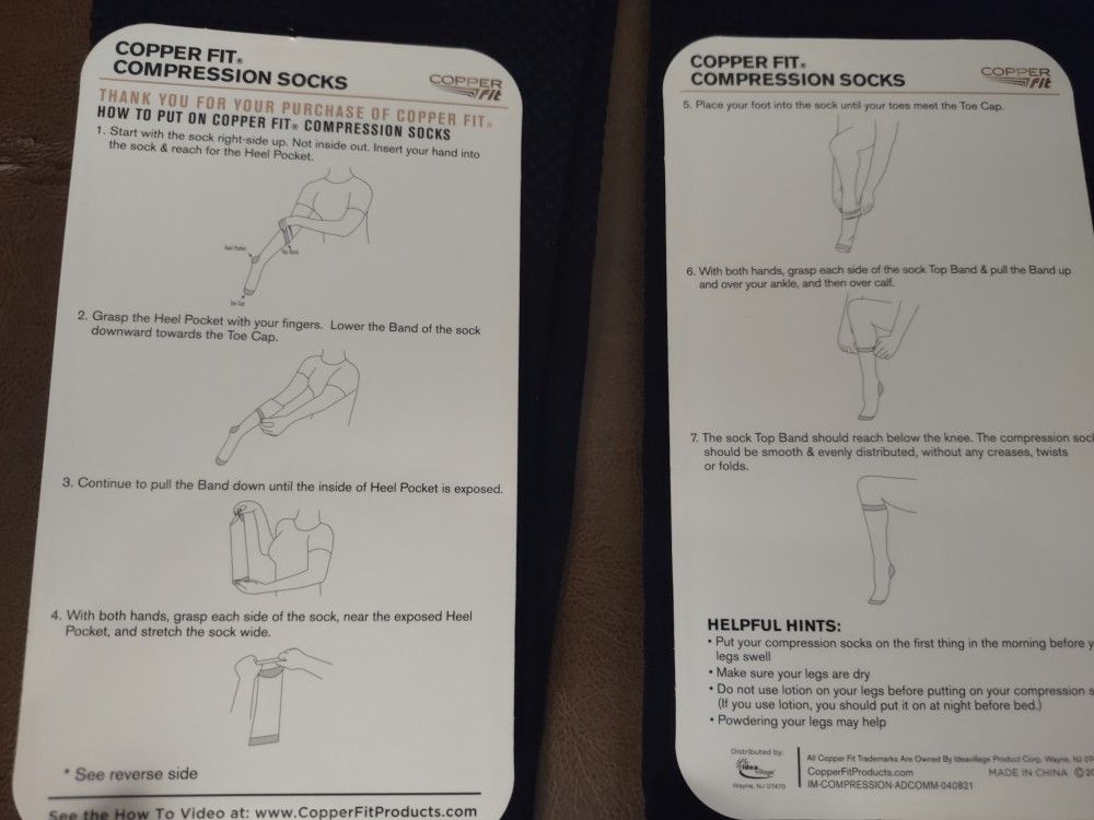 2 Pair Compression Socks - $10