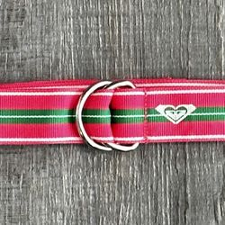 Vintage Women’s 39” Roxy Pink & Green Striped Belt