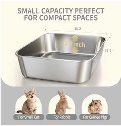 Stainless Steel Cat Litter Design, Easy Clean, New