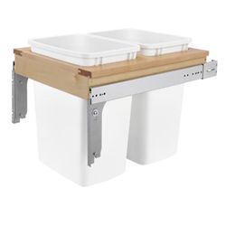 NEW Rev-A-Shelf 18-in x 23-in x 18-in 35-Quart Double Pull Out Trash Can