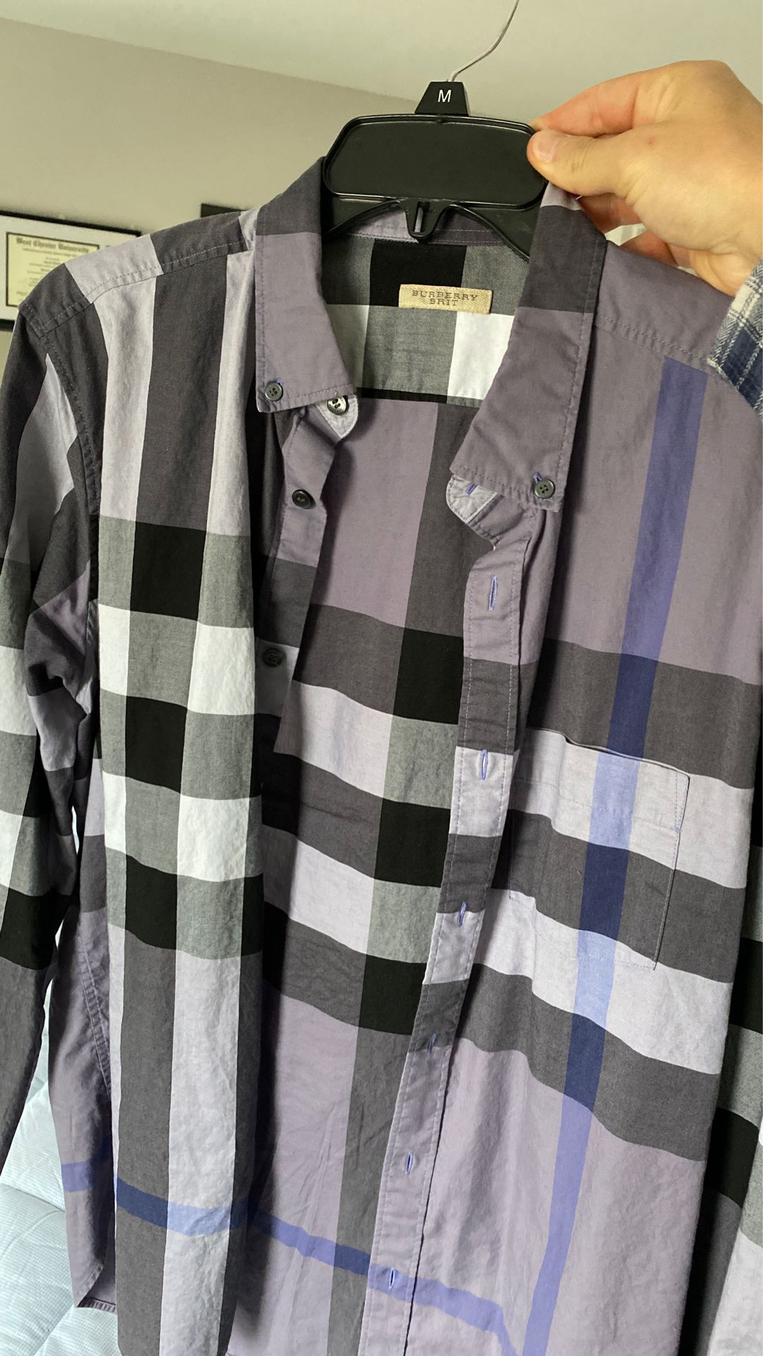 Men’s Burberry button up shirt