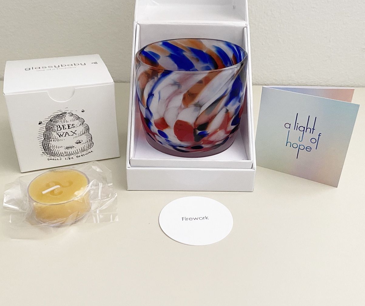 Glassybaby Votive “Firework” 2022 