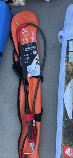 DrainX 3ft Toilet Auger with Heavy Duty Drop Head