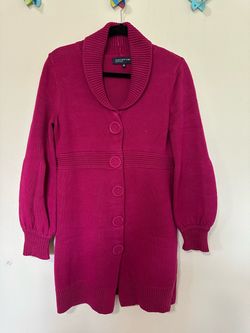 Jones New York Pink Knit Cardigan Sweater