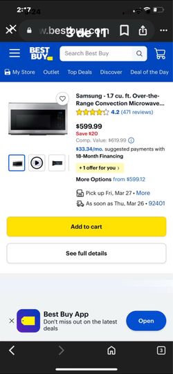 Samsung - 1.7 cu. ft. Over-