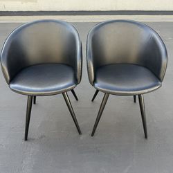 Set of 2 Mid Century Modern Swivel Chair 