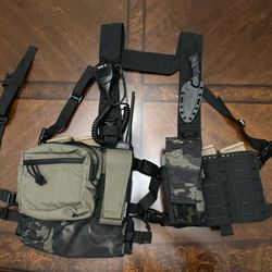 Spiritus Systems 34 Alpha Split Chest Rig with pouches.