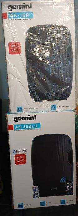 Gemini AS-15P and AS-15BLU Powered Loudspeakers
