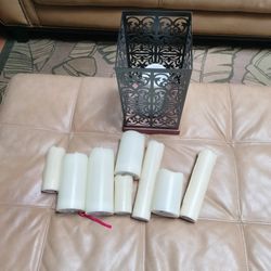 Candle Holder With 9 Candle Led Batteries 