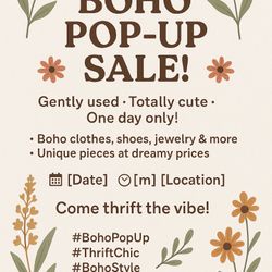 Pop up women’s boutique