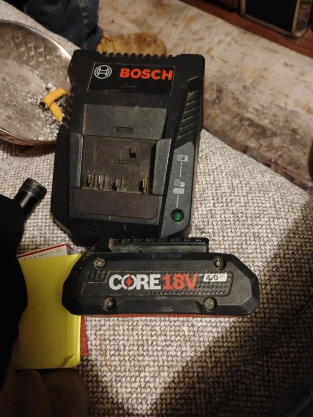 Bosch Charger And Core18 Volt 4.0 ah battery