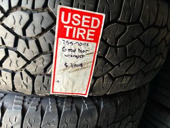 Goodyear Wrangler 255/70R18 Used Tires 300$ Installed and Balanced Located at 1305 Preston Ave Pasadena Tx 77503