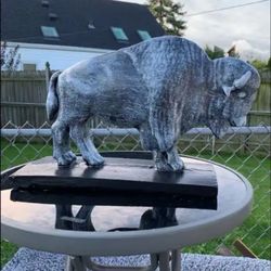 The Old Gray Buffalo Statue