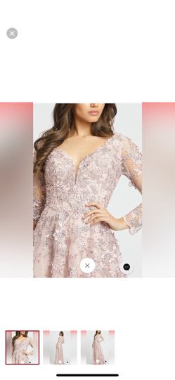 Lace Applique Deep V Neck A-Line Gown