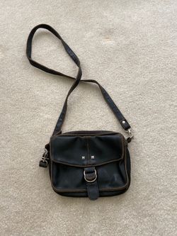 Leather sling bag. Black. $80 value