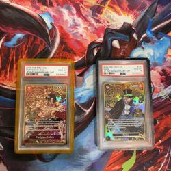 Sequential Set PSA 10 Stamped Sabo and Ace