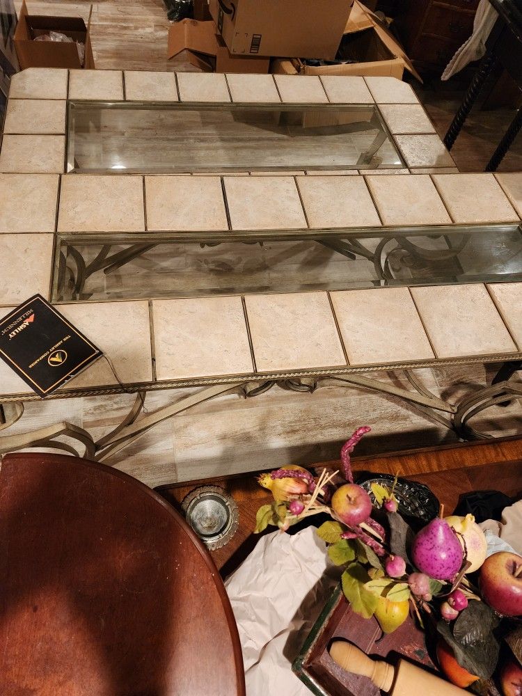 Set Of 3 Glass Tables
