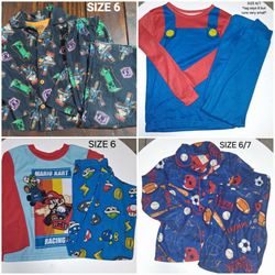 SIZE 6 BOY CLOTHES WINTER PAJAMAS 2PC SETS (ROPA PIJAMAS PARA NIÑO DE INVIERNO TALLA 6 AÑOS)