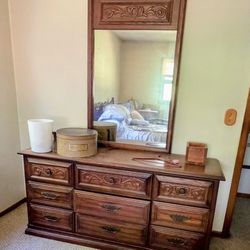 Vintage Dresser With Mirror